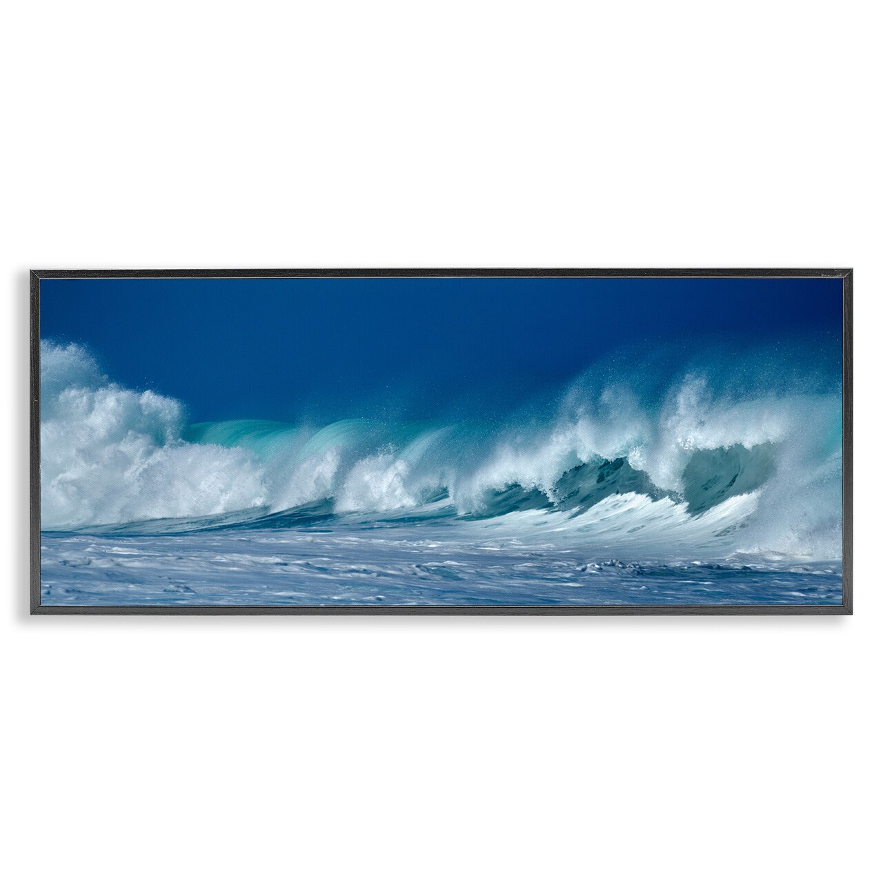 Stupell Industries Panoramic Tsunami Wave Splashing Framed Giclee Art